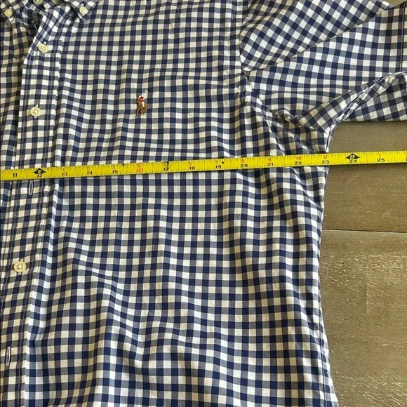 Polo Ralph Lauren Blue Checkered Short Sleeve Shirt - Picture 3 of 4